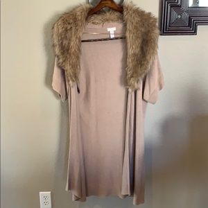 Chico’s Fur Sweater, size 2